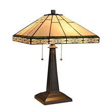 Load image into Gallery viewer, Tiffany Mission Design 2-Light Blackish Bronze Table Lamp - EK CHIC HOME