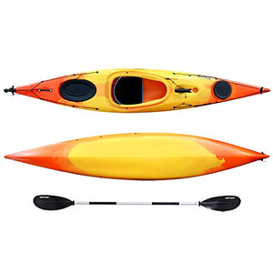 12.5ft Long Sit-in Kayak Includes SmartTrack Foot Operated Rudder, Paddle, and Rod Holder - EK CHIC HOME