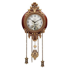 Load image into Gallery viewer, 9-inch Retro Style Vintage Wood Indoor Wall Clock with Swinging Pendulum - EK CHIC HOME