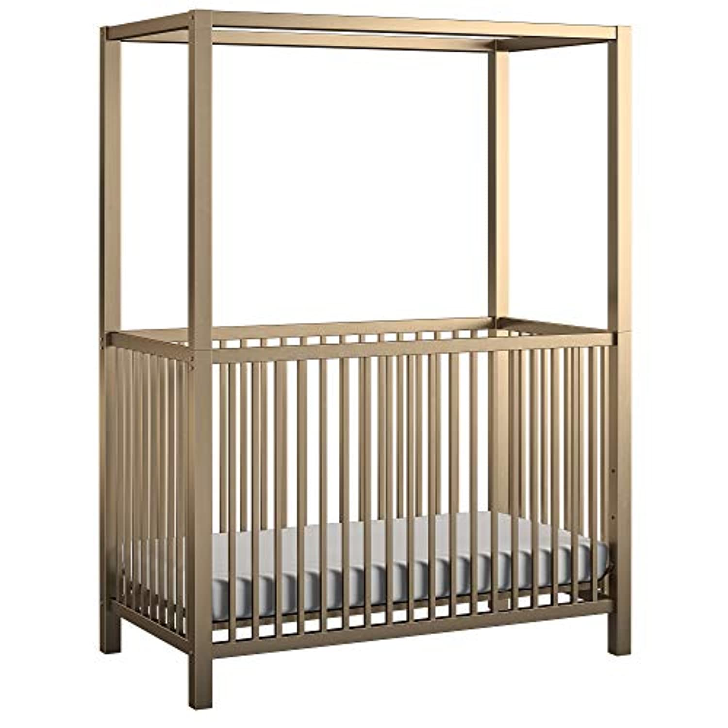 little seeds sierra ridge tessa rose gold metal crib LUXE Monarch Hill Haven Metal Canopy Crib, Gold