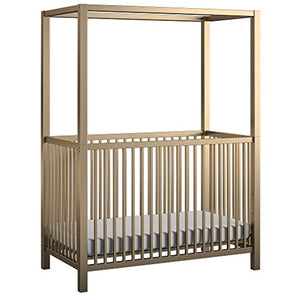 LUXE Monarch Hill Haven Metal Canopy Crib, Gold - EK CHIC HOME