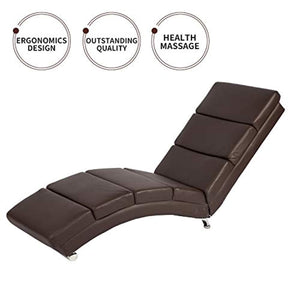 Leather Ergonomic Modern Upholstered Chaise Lounge for Indoor Furniture - EK CHIC HOME