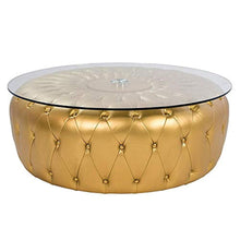 Load image into Gallery viewer, The Lazy Legend Coffee Table Gold Tufted Luxury Furniture - EK CHIC HOME