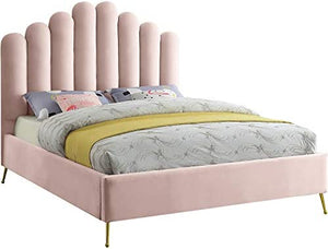 Contemporary Velvet Upholstered Bed with Deep Channel Tufting - EK CHIC HOME