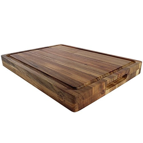 Large Reversible Multipurpose Thick Acacia Wood Cheese/Cutting Board: 16x12x1.5 - EK CHIC HOME