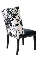 Load image into Gallery viewer, CHIC Designs Rexford Faux Cowhide Leather and Fabric Upholstered Nailhead Trim - EK CHIC HOME