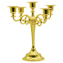 Load image into Gallery viewer, 5-Candle Metal Candelabra 10.6 Inch Tall Candle Holder - EK CHIC HOME