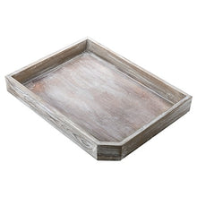 Load image into Gallery viewer, 16-Inch Distressed Wood Breakfast Coffee Serving Tray, Dark Gray - EK CHIC HOME