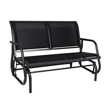 Load image into Gallery viewer, Outdoor Patio Swing Glider Bench-Loveseat Mesh Seating and Smooth Glide Rocker 2 Person - EK CHIC HOME
