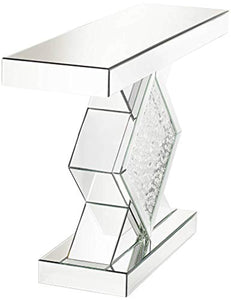 LUXURY 46 1/2" Wide Silver-Mirror Crystal Console Table - EK CHIC HOME