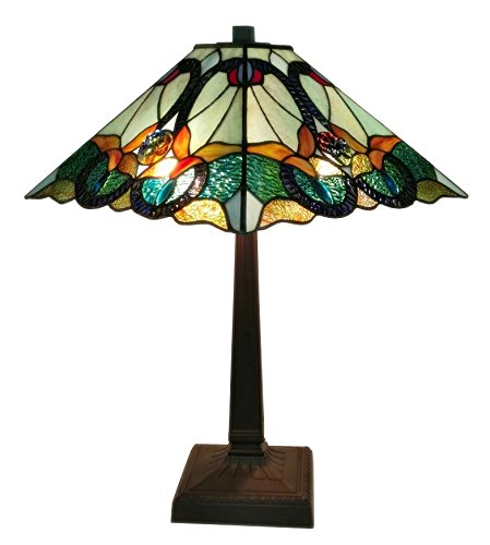 Tiffany Style Multicolored Mission Table Lamp, 23 inch High - EK CHIC HOME