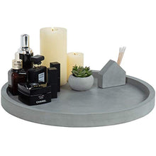 Load image into Gallery viewer, 16-Inch Concrete Grey Round Vanity Tray - EK CHIC HOME