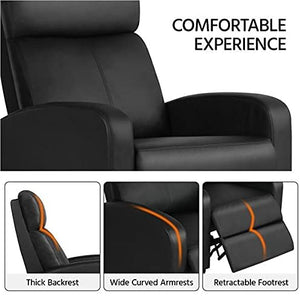 2-Seat Reclining Leather Sofa Modern - EK CHIC HOME