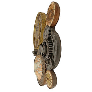 Luxury Toscano Gears of Time Sculptural Wall Clock - EK CHIC HOME