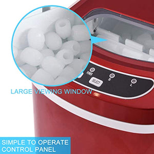 Portable & Compact Ice Maker Machine, Ice Cubes Ready in 6 Mins - EK CHIC HOME