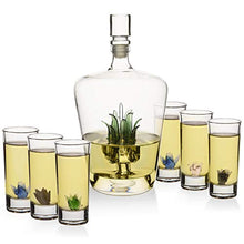 Load image into Gallery viewer, Tequila Decanter Set With Agave  and 6 Agave Shot Glasses - EK CHIC HOME
