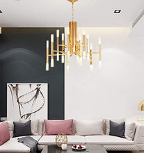 Load image into Gallery viewer, Modern Gold Chandelier Glass  LED Pendant Light Fixture  (24-Light Heads) - EK CHIC HOME
