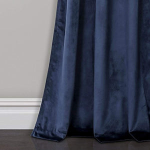 Velvet Curtains Solid Color Room Darkening Window Panel Set (Pair) 84” x 38” - EK CHIC HOME