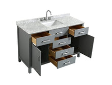 Load image into Gallery viewer, ITALIAN CARRARA MARBLE  55&quot; Single Rectangle Sink Vanity Set In Grey - EK CHIC HOME