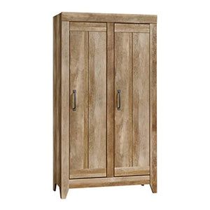 Wide Storage Cabinet, L: 38.94" x W: 16.77" x H: 70.98", Craftsman Oak finish - EK CHIC HOME