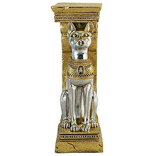 Load image into Gallery viewer, Egyptian Cat Goddess Bastet Pedestal Column Plant Stand, 37 Inch - EK CHIC HOME