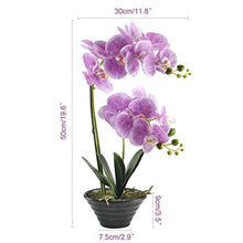 Load image into Gallery viewer, Artificial Phaleanopsis Realistic  Orchid Plant with Black Ceramic Pot - EK CHIC HOME