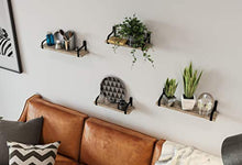 Load image into Gallery viewer, Floating Rustic Shelves Wall Mounted Set of 4 - EK CHIC HOME