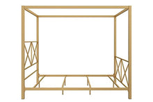 Load image into Gallery viewer, LUXE Canopy Bed, Gold - EK CHIC HOME