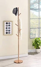 Load image into Gallery viewer, Rose Gold Finish 6 Hook Metal Hall Tree Hat &amp; Coat Rack Stand - EK CHIC HOME