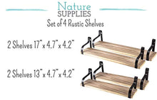 Load image into Gallery viewer, Floating Rustic Shelves Wall Mounted Set of 4 - EK CHIC HOME