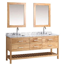 Load image into Gallery viewer, CHIC Element London Double Sink Vanity Set, 72-Inch, Oak Finish - EK CHIC HOME