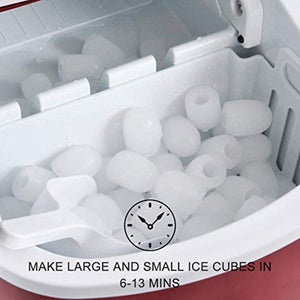 Portable & Compact Ice Maker Machine, Ice Cubes Ready in 6 Mins - EK CHIC HOME