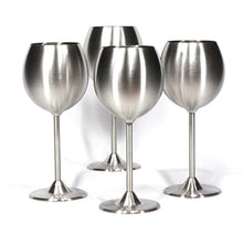Load image into Gallery viewer, Stainless Steel Stemmed Wine Glasses - EK CHIC HOME