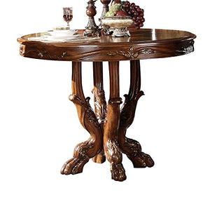 Dresden Counter Height Dining Table, Cherry Oak Finish - EK CHIC HOME