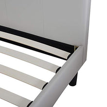 Load image into Gallery viewer, Leather Upholstered Platform Bed Frame with Wooden Slats - EK CHIC HOME