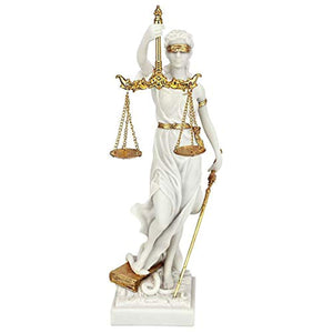 Themis Blind Lady of Justice Statue Lawyer Gift, 13 Inch - EK CHIC HOME