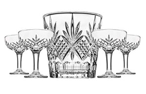 Champagne Coupe and Ice Bucket Cocktail Glasses Set - EK CHIC HOME