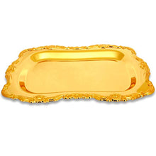 Load image into Gallery viewer, (Pack of 4) 13&quot; x 9.4&quot; Iron Gold Mirror Serving Tray - EK CHIC HOME