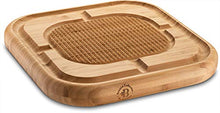 Load image into Gallery viewer, Premium Bamboo Carving Board with Deep Juice Groove (13.5&quot; X 13.5&quot;) - EK CHIC HOME