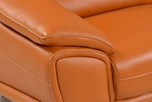 Load image into Gallery viewer, Modern Sectional Sofa in Orange Italian Leather with Headrest and Contemproary Design - EK CHIC HOME