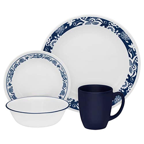 16-Piece True Blue Dinnerware Set - EK CHIC HOME