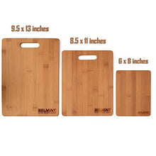 Load image into Gallery viewer, Natural Bamboo Cutting/Cheese Board Set of 3 - EK CHIC HOME