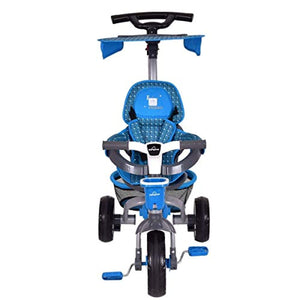4 in 1 Twins Kids Trike Safety Double Rotatable Seat w/Basket (Blue) - EK CHIC HOME