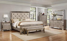 Load image into Gallery viewer, EVA Mirrored 6 Pcs Bedroom Set with 5 Drawer Chest, King, Silver/Bronze - EK CHIC HOME
