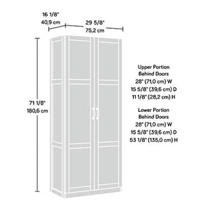 Storage Cabinet, L: 29.61" x W: 16.02" x H: 71.50", Soft White finish - EK CHIC HOME