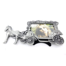 Load image into Gallery viewer, 3.5x5 Inches Horse Carriage Desktop Display Picture Frame (Antique Silver) - EK CHIC HOME