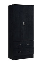 Load image into Gallery viewer, Two Door Wardrobe, with Two Drawers, and Hanging Rod - EK CHIC HOME