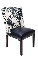 Load image into Gallery viewer, CHIC Designs Rexford Faux Cowhide Leather and Fabric Upholstered Nailhead Trim - EK CHIC HOME