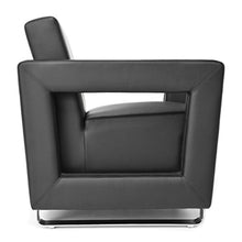 Load image into Gallery viewer, Soft Seating Lounge Sofa, Polyurethane, Black with Chrome Base - EK CHIC HOME