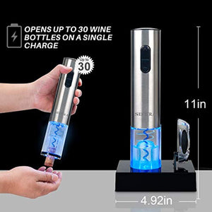 Electric Wine Opener-Rechargeable (Stainless Steel) - EK CHIC HOME